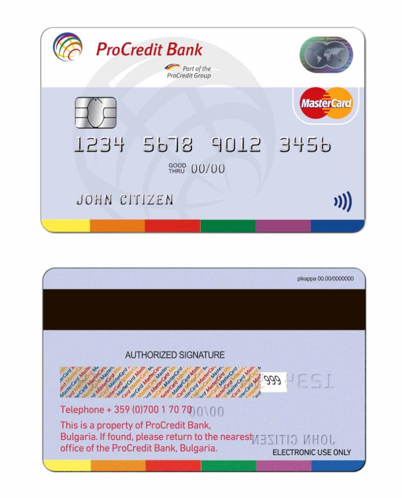 Bulgaria ProCredit bank mastercard